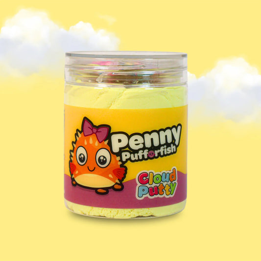 Putty Pals Collection - Penny Pufferfish - Cloud Putty