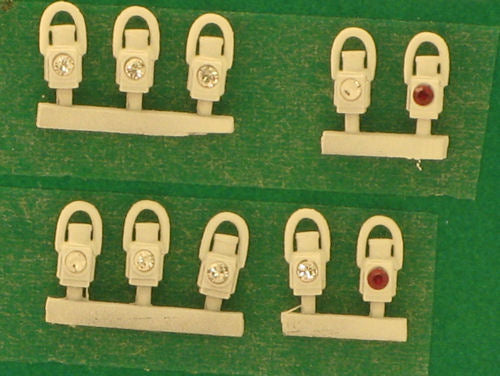Springside DA1-2 GWR White Head and Tail Lamps (10) OO Gauge