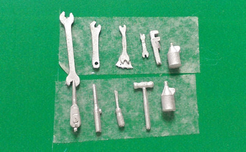 Springside DA17 Locomotive Tools Set Whitemetal Kit OO Gauge