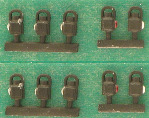 Springside DA4A-2 LMS Black Head and Tail Lamps (10) OO Gauge