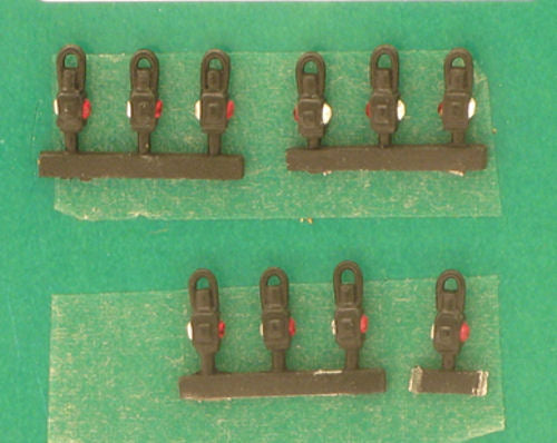Springside DA6-2 Black Guards Van Lamps (10) OO Gauge