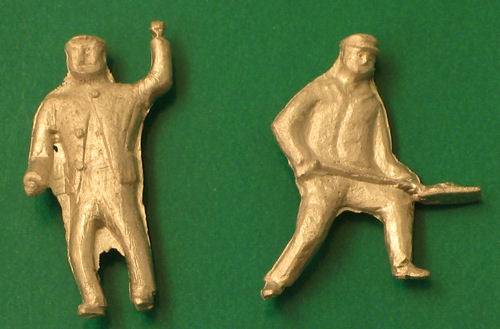 Springside DA64 Unpainted Driver and Fireman Whitemetal Figure Set OO Gauge