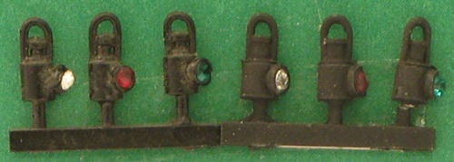 Springside DA7 Railway Hand Signal Lamps (6) OO Gauge