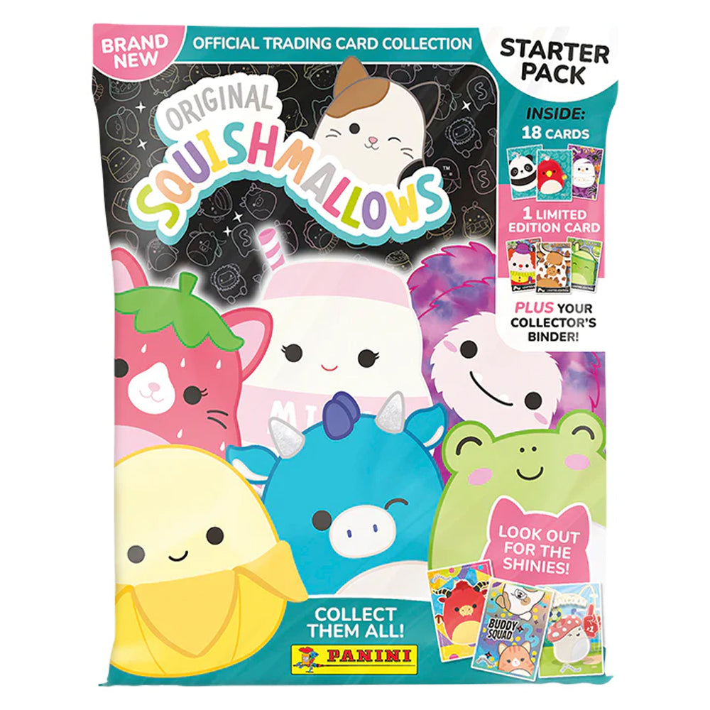 Panini Squishmallows Trading Cards - Starter Pack Binder (w/3 Packs)