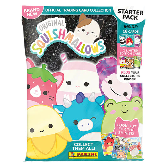 Panini Squishmallows Trading Cards - Starter Pack Binder (w/3 Packs)