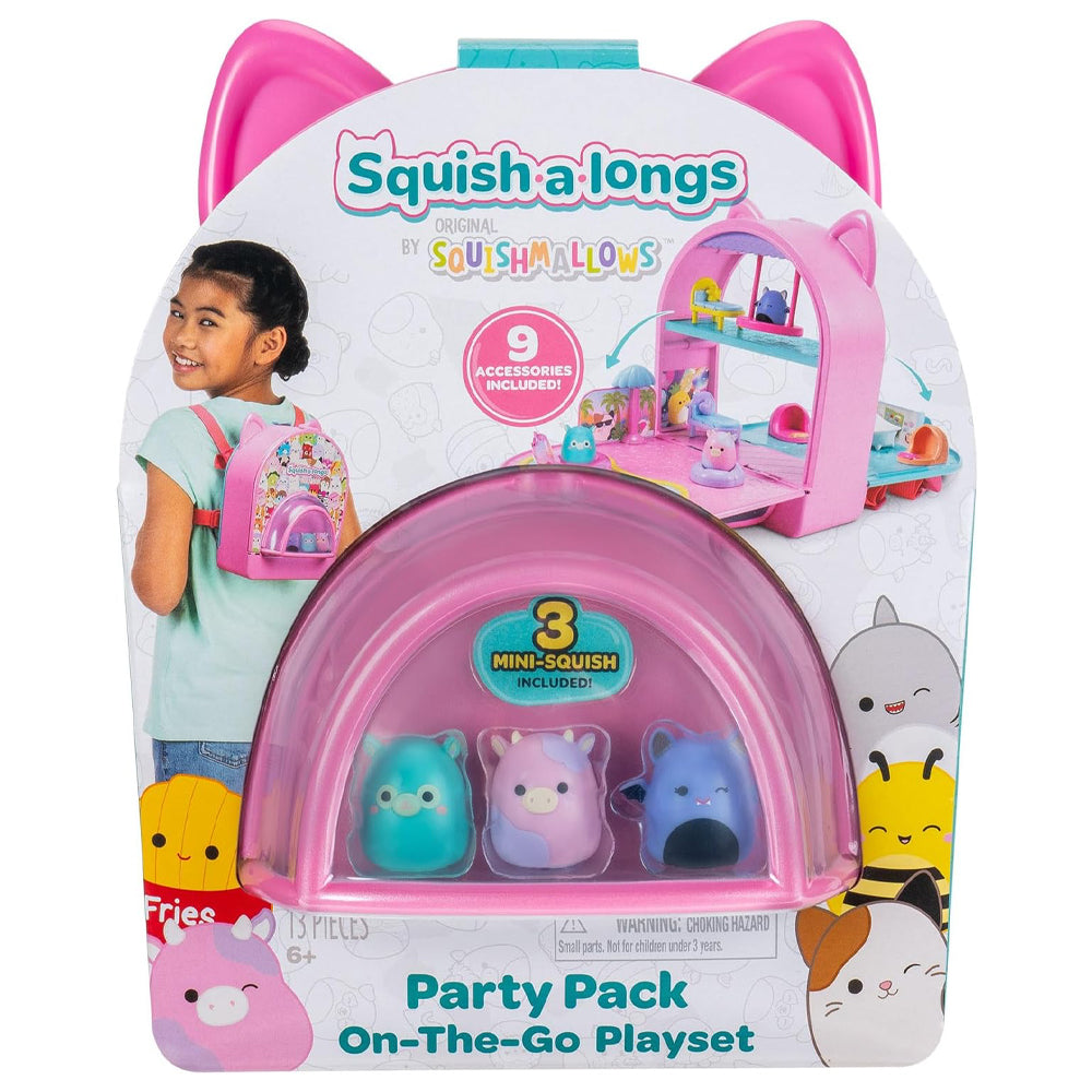Squishmallows: Squish-a-longs - Party Pack On-The-Go Playset - Series 1