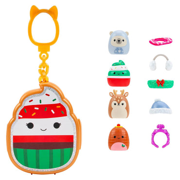 Squishmallows Squish-a-longs Christmas Holiday Clip-a-longs 4-Pack (Style 1)