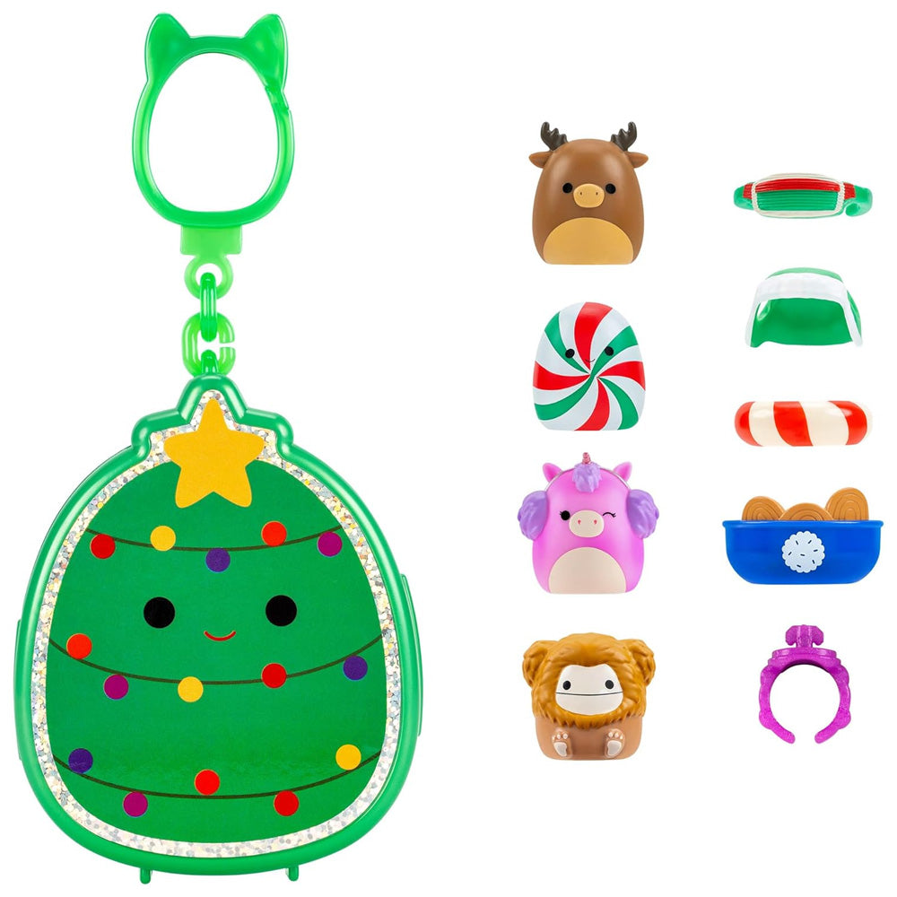 Squishmallows Squish-a-longs Christmas Holiday Clip-a-longs 4-Pack (Style 2)