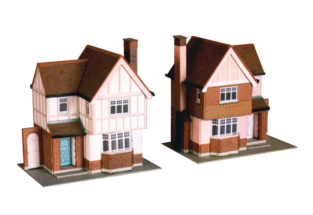 Superquick 2 Detached Houses Card Kit OO Gauge SQB23