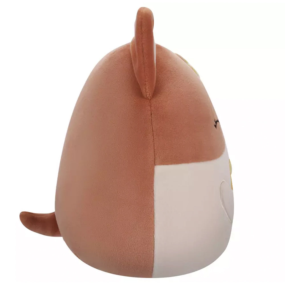 Squishmallows Regina the Brown and White Corgi w/Pineapple 7.5" Plush Soft Toy