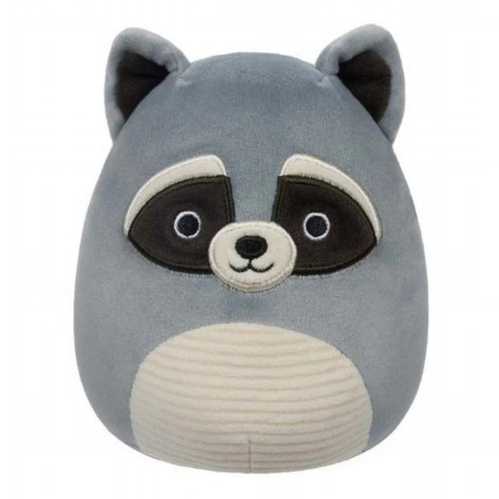 Squishmallows Rocky the Grey Raccoon w/White Corduroy Belly 7.5" Plush Soft Toy