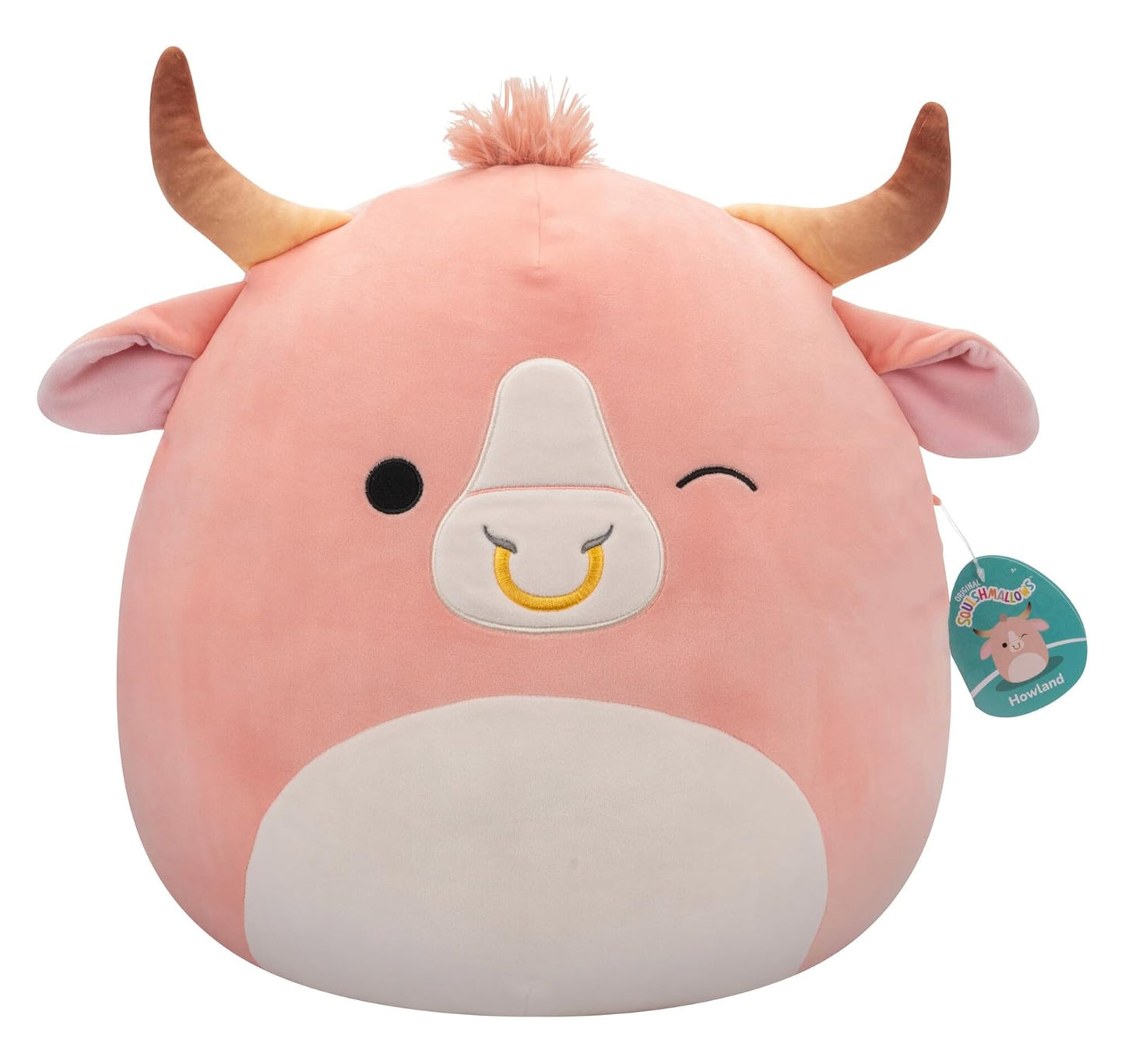 Squishmallows Howland the Peach Brahma Bull 16" Large Plush Soft Toy
