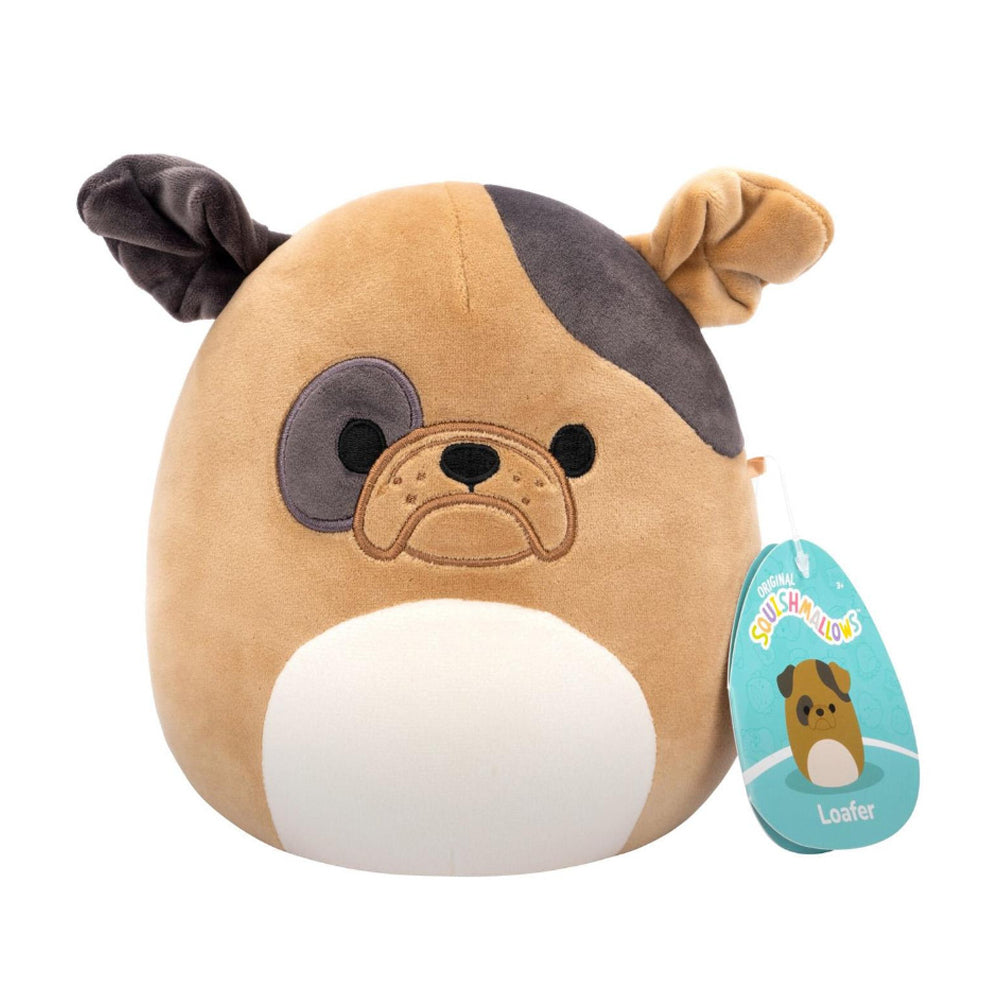Squishmallows Loafer the Brown Bulldog w/Dark Brown Spots 7.5" Plush Soft Toy