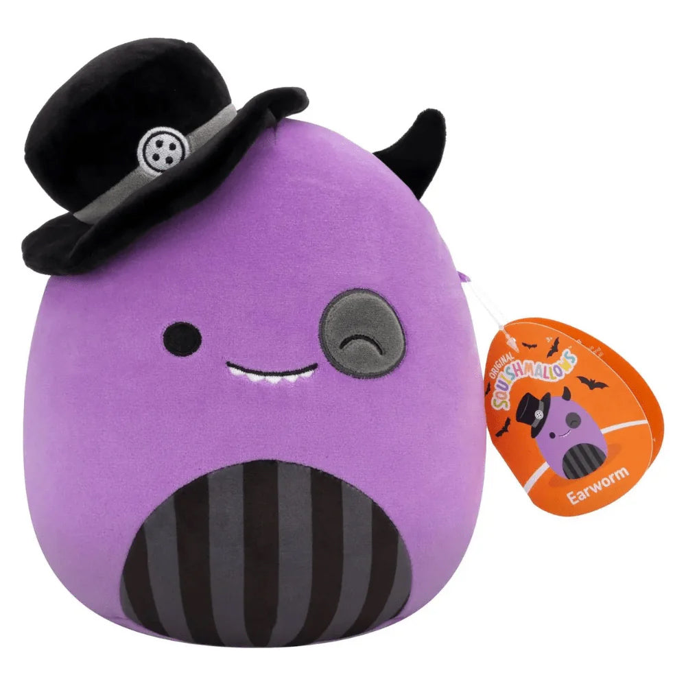 Squishmallows Halloween Earworm the Purple Monster 7.5" Plush Soft Toy