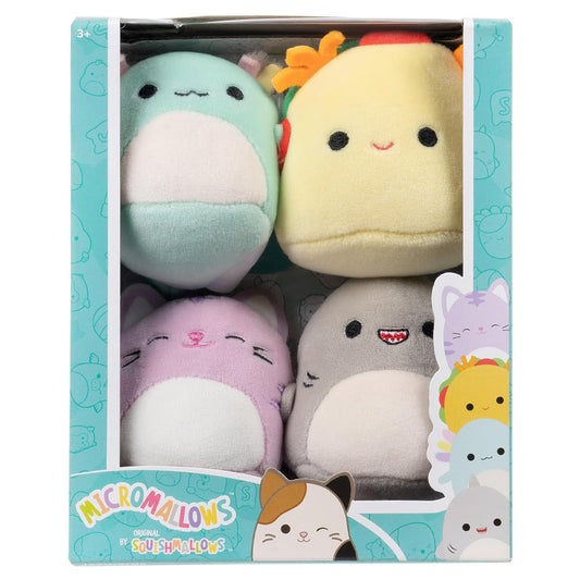 Squishmallows Micromallows 2.5" Plush 4-Pack (Gordon, Tex, Tabitha, Irina)