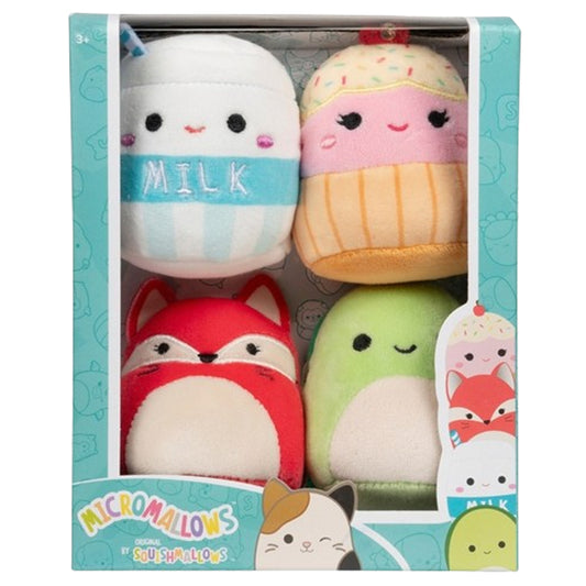 Squishmallows Micromallows 2.5" Plush 4-Pack (Fifi, Henry, Melly, Clara)