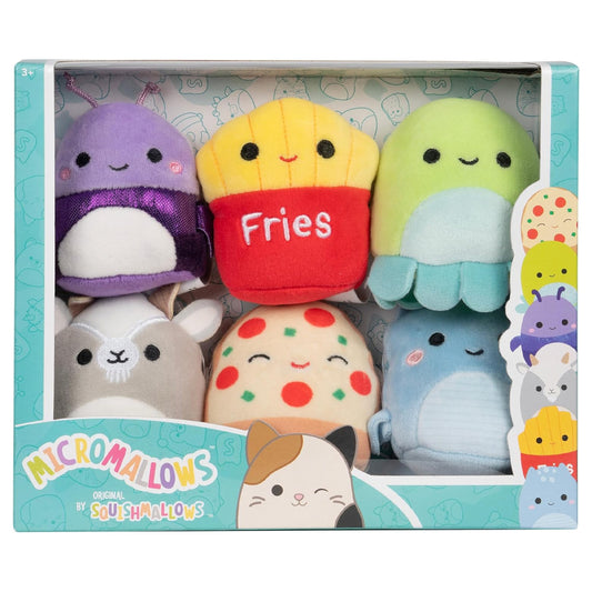 Squishmallows Micromallows 2.5" Plush 6-Pack (Pep, Walker, Malcolm etc)