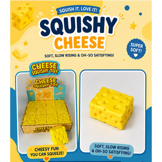 "Squishy Cheese" - Slow-Rising Super Soft Foam Stress Relief/Fidget Toy