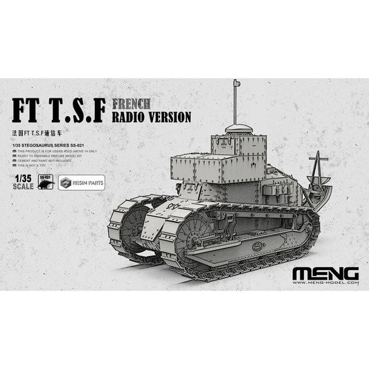 Meng SS-021 French Tank FT T.S.F Radio Version + Resin Parts 1:35 Model Kit