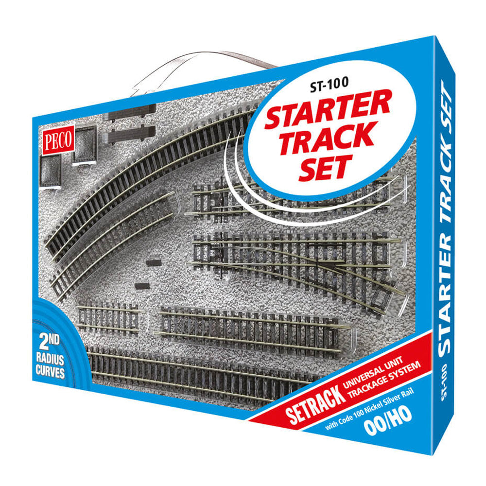 PECO ST-100 Setrack OO/HO Starter Track Set w/2nd Radius Curves Code 100