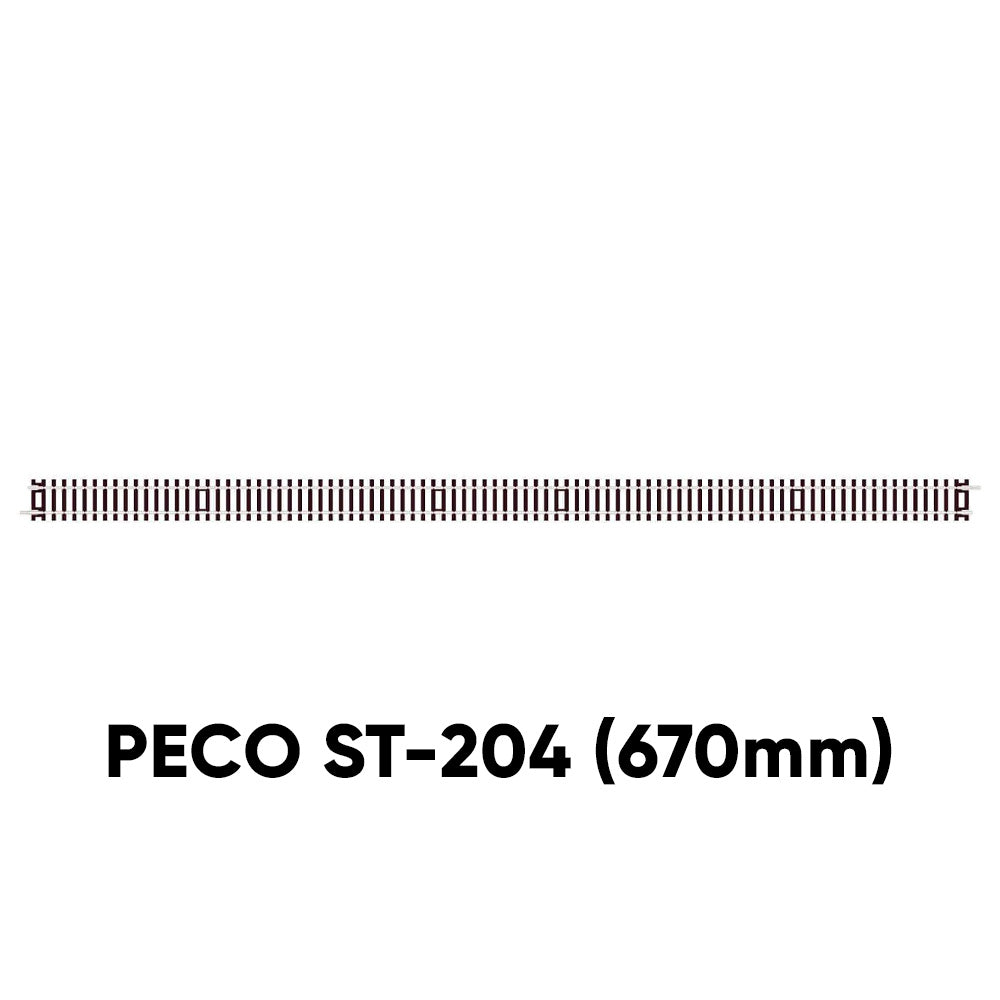 PECO ST-204 Long Straight 670mm Setrack OO/HO Track