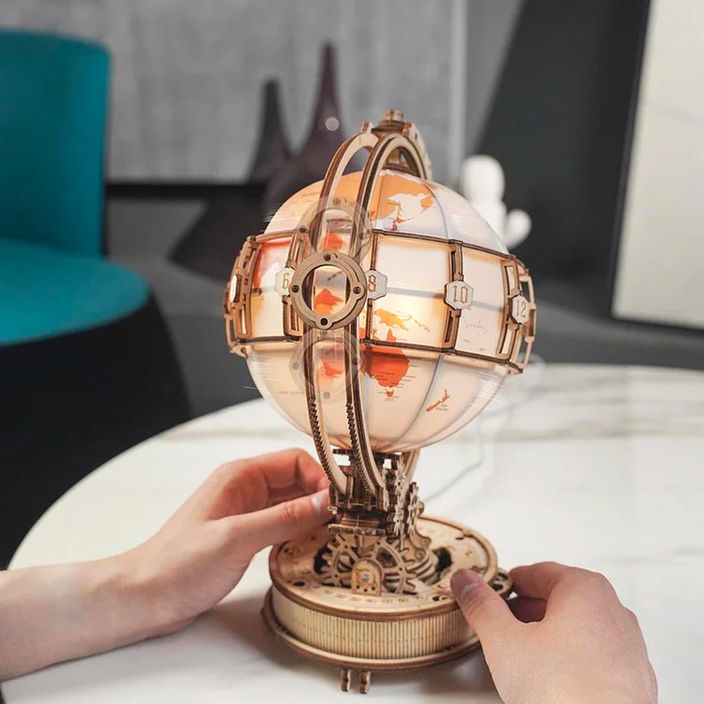 ROBOTIME ROKR Luminous Globe Wooden Model Kit ST003