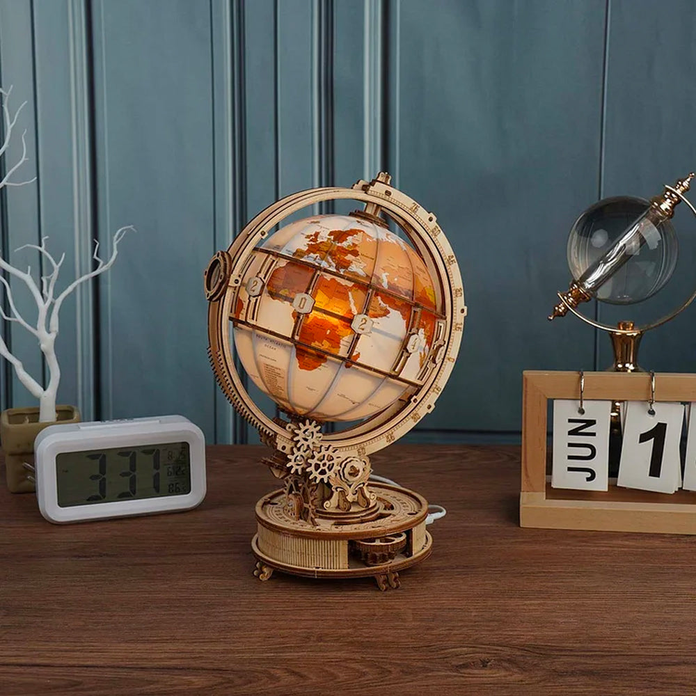 ROBOTIME ROKR Luminous Globe Wooden Model Kit ST003