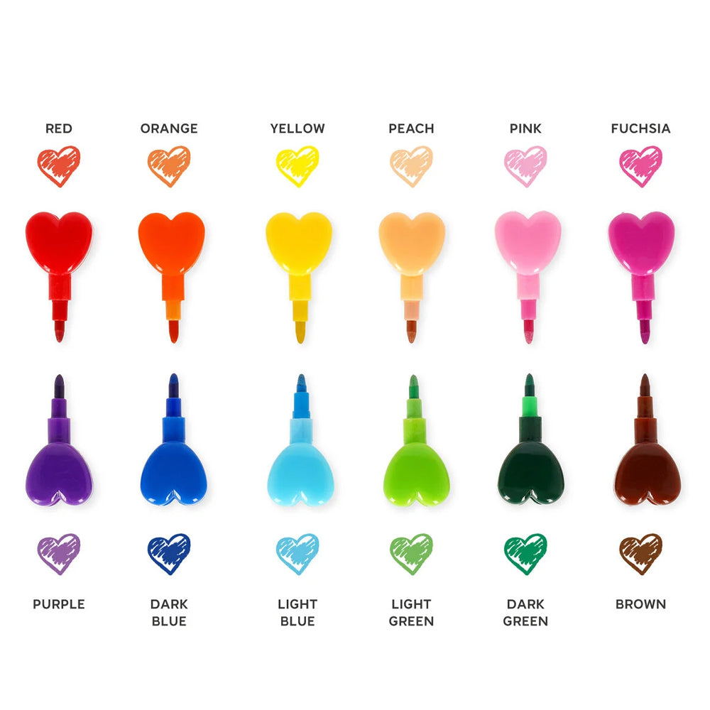 Legami 12 Stackable Crayons - Dream in Colour