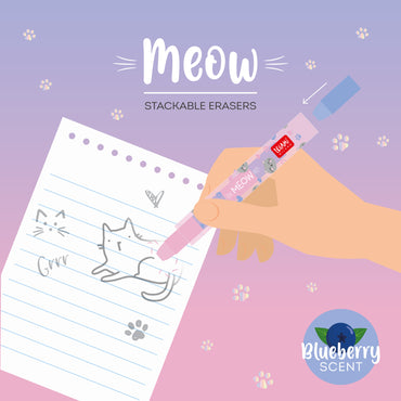 Legami Meow Stackable Erasers - Kitty