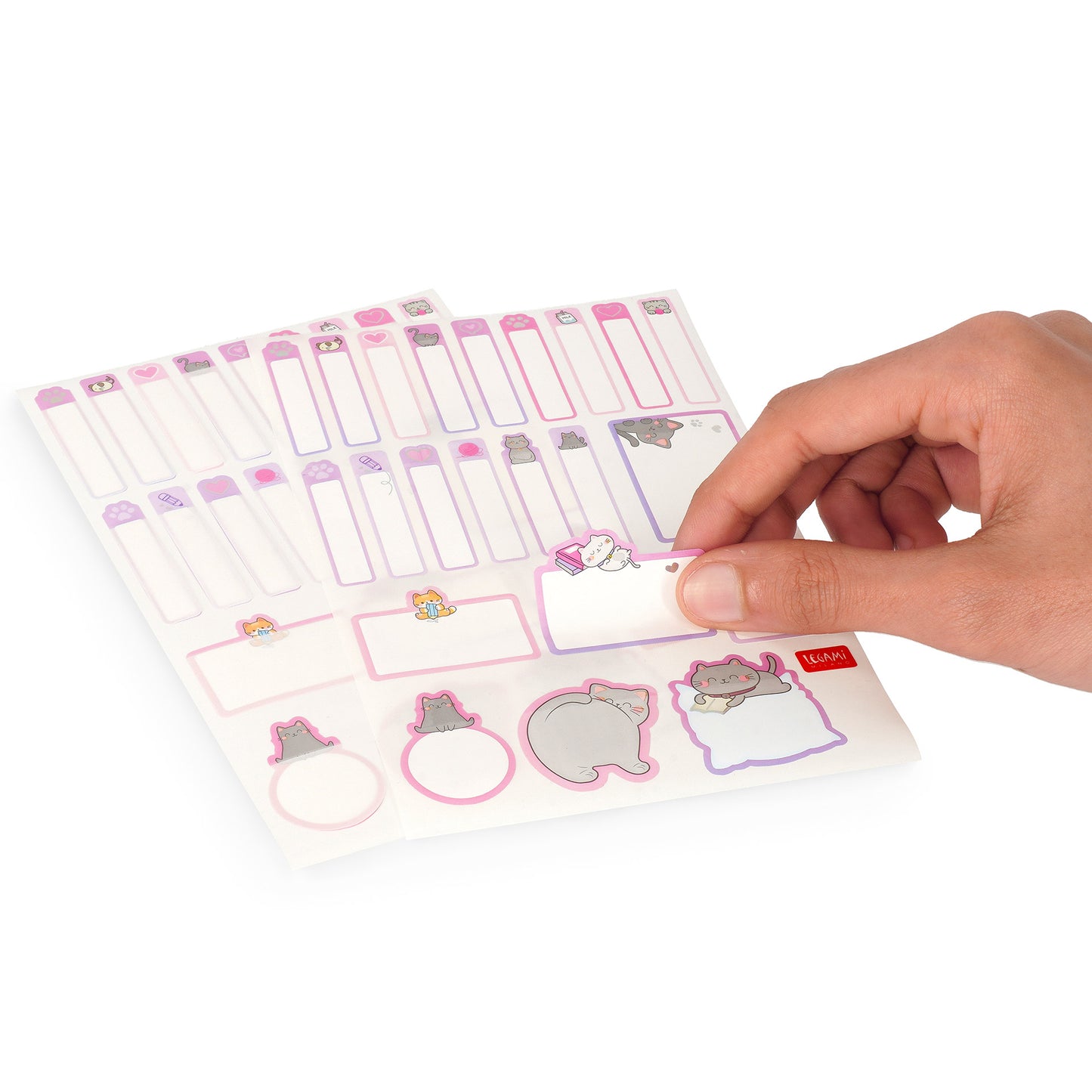 Legami My Name Is... Set of 66 Adhesive Labels - Kitty