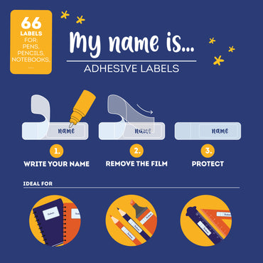 Legami My Name Is... Set of 66 Adhesive Labels - Space
