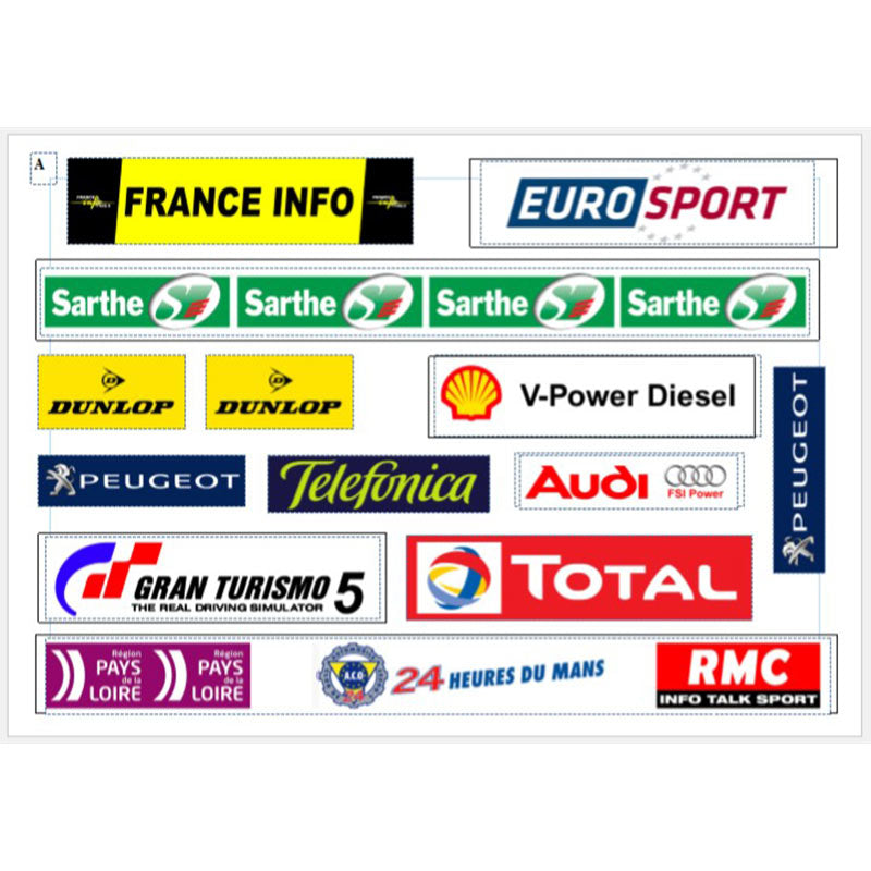 SLOT TRACK SCENICS LML-A Le Mans Logos pack A - for Scalextric