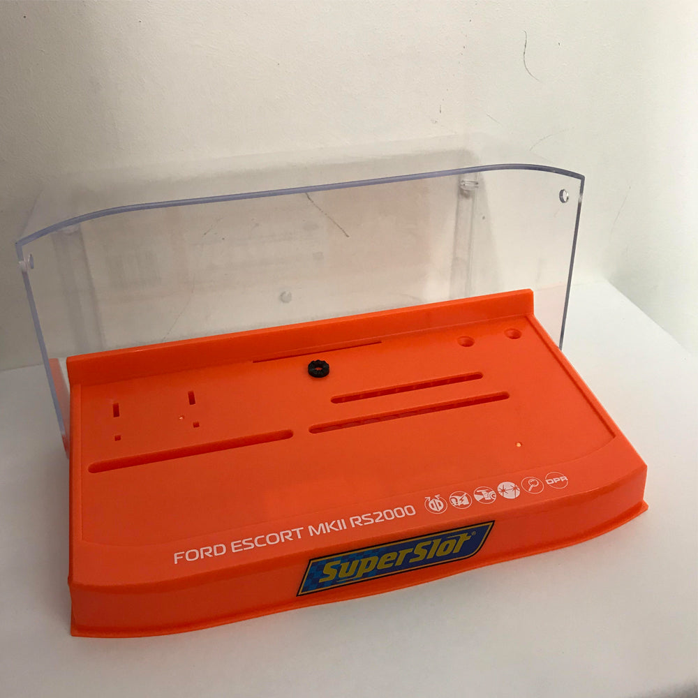SCALEXTRIC Super Slot Car Crystal Display Case - Orange Base