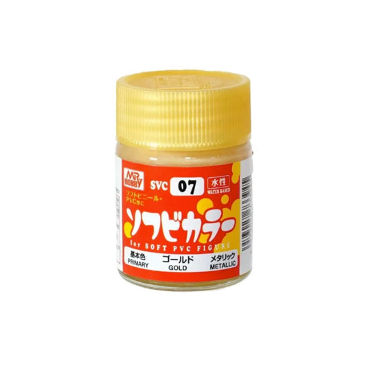 Mr Hobby Mr Soft SVC-07 Soft Vinyl Colour Gold Acrylic Paint 18ml