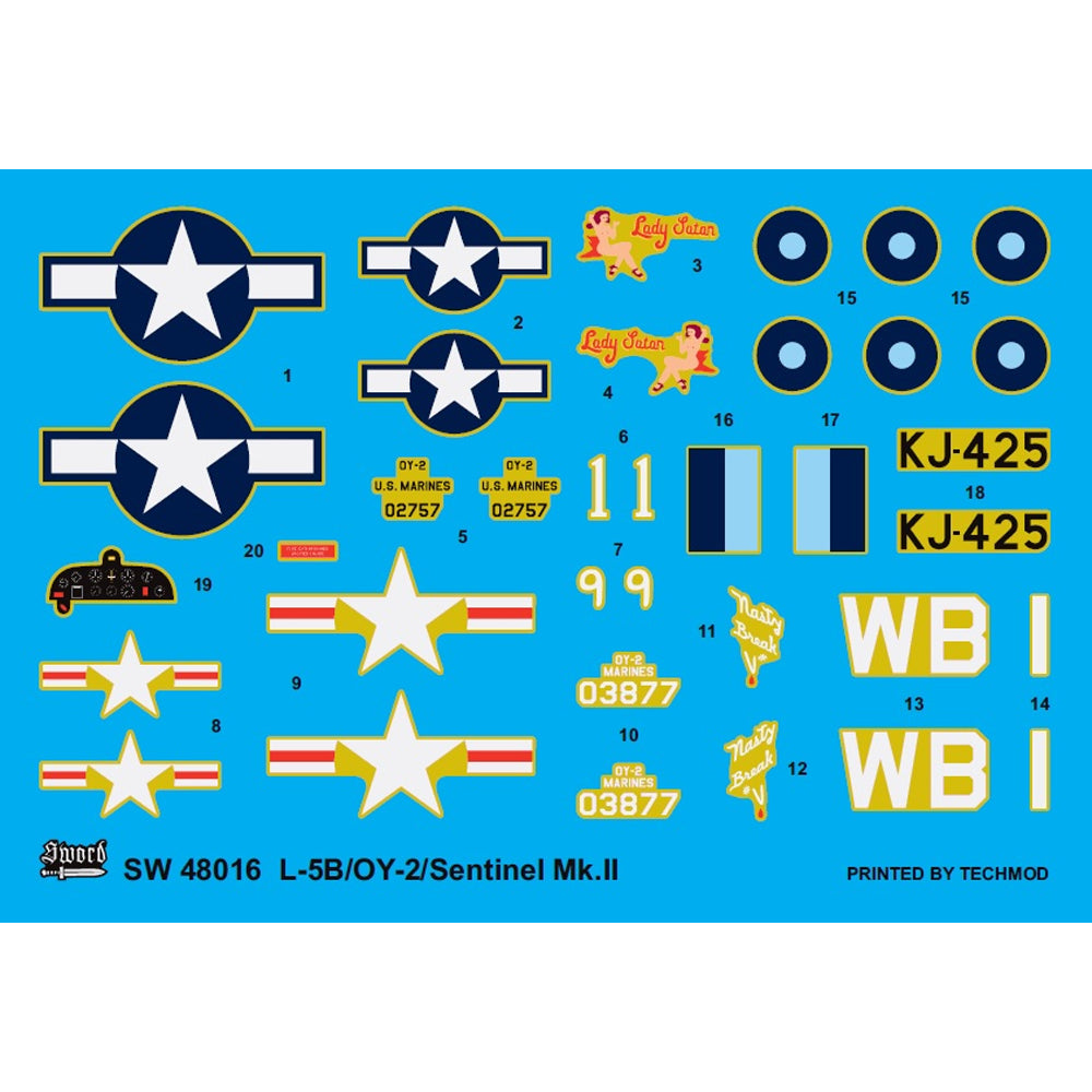 Sword 48015 L-5B/OY-2 Sentinel Mk.II 1:48 Model Kit