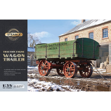 SteamX by ScaleX Traction Engine Wagon Trailer 1:35 3D Printed Model Kit