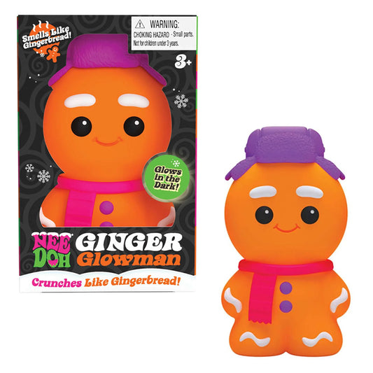 NeeDoh Ginger Glowman Christmas Fidget Stress Toy - Assorted Colours