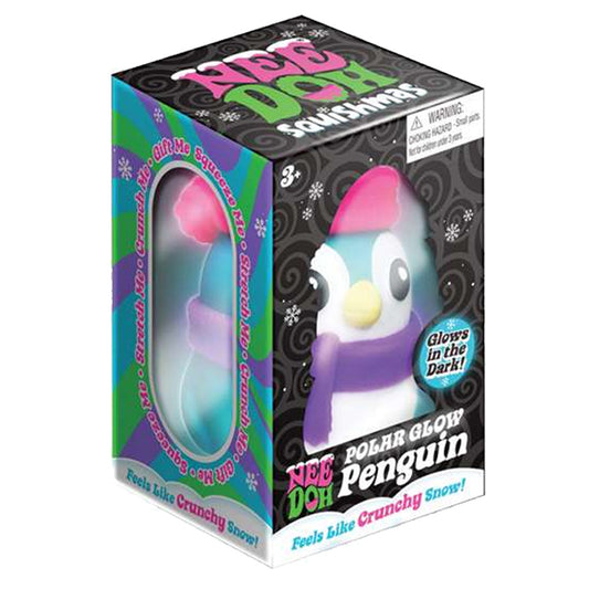 NeeDoh Polar Glow Penguin Christmas Fidget Stress Toy - Assorted Colours