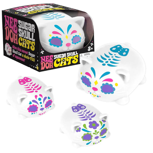 NeeDoh Sugar Skull Cat Fidget Stress Toy