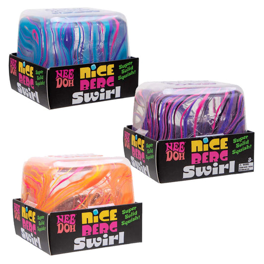 NeeDoh Niceberg Swirl Large Ice Cube - Sensory Fidget Toy