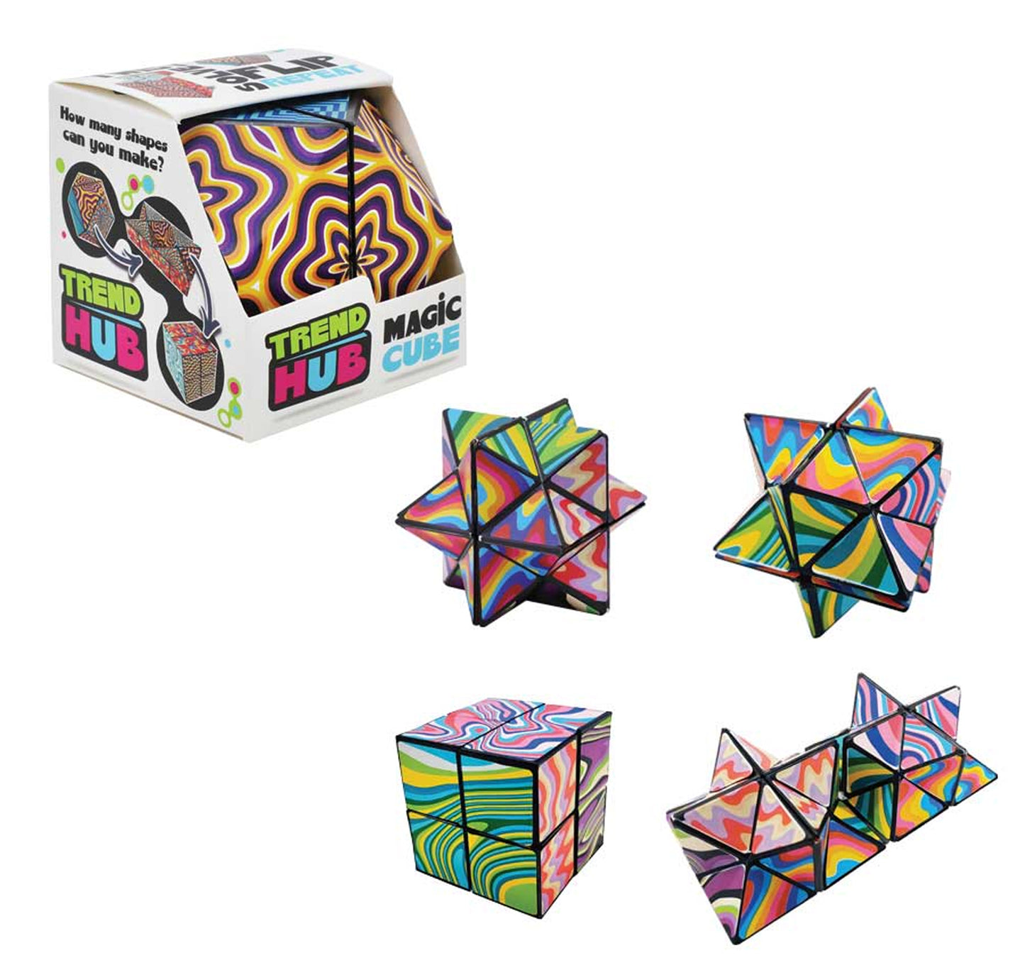 Trend Hub Magic Cube - Shapeshifting Fidget Toy - Twist, Flip, Solve, Repeat!