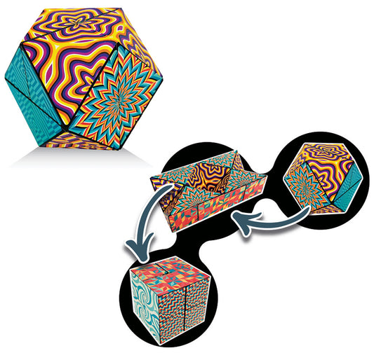 Trend Hub Magic Hexagon - Shapeshifting Fidget Toy - Twist, Flip, Solve, Repeat!