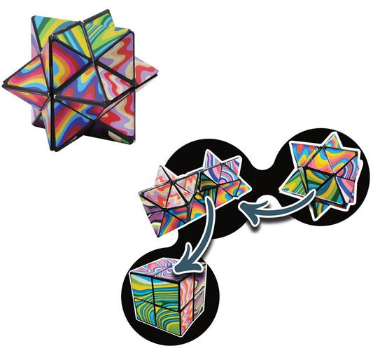 Trend Hub Magic Star - Shapeshifting Fidget Toy - Twist, Flip, Solve, Repeat!