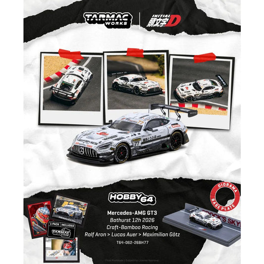 Tarmac Works Mercedes-AMG GT3 Craft-Bamboo Bathurst 12h 2026 1:64 Diecast Model