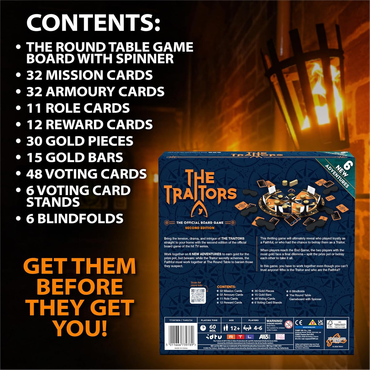 Drumond Park The Traitors Board Game 2nd Edition Age 12+ T73978EN