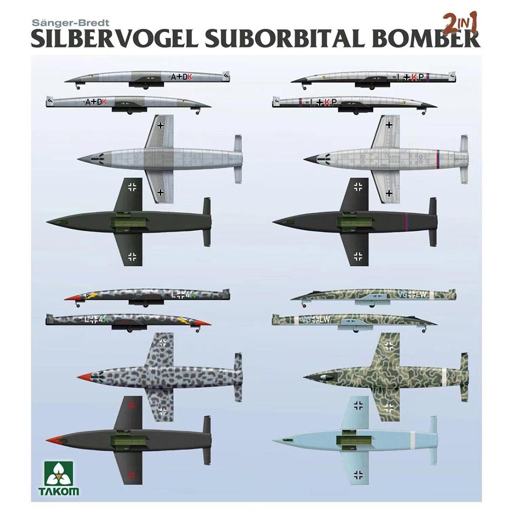 Takom 5017 German Silbervogel WWII Concept Suborbital Bomber 1:72 Model Kit