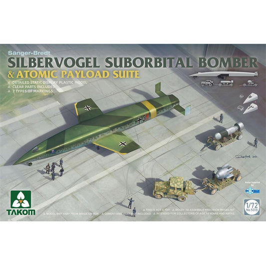 Takom 5018 German Silbervogel Suborbital Bomber & Atomic Payload 1:72 Model Kit