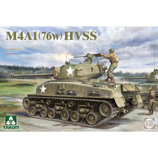Takom 2205 M4A1(76w) HVSS Sherman Tank 1:35 Model Kit