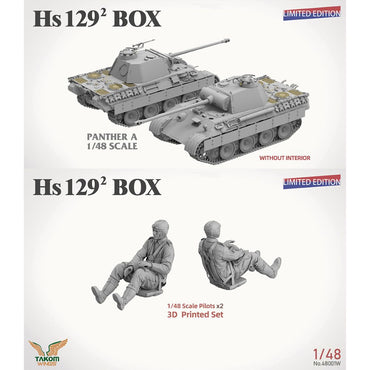 Takom 48001W Hs 129² Big Box 2 Aircraft, 1 Tank + Figures 1:48 Model Kits