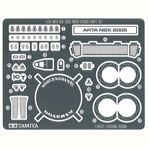 TAMIYA 12612 ARTA NSX Photo Etched Parts Set 1:24 Car Model Kit